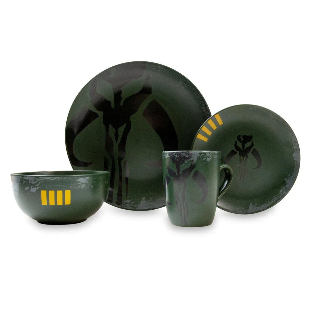 Star Wars Boba Fett Mandalorian Teller & Bowl Collection | 4-teiliges Set