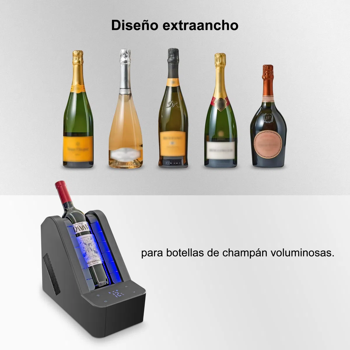 Cobalance Elektrischer Wein-Kühler & Dekanter mit Deckel, 1600 ml – 24 Std. Kühlung, integrierter Belüfter, ideal für Rot- & Weißwein, edles Geschenk für Weinliebhaber