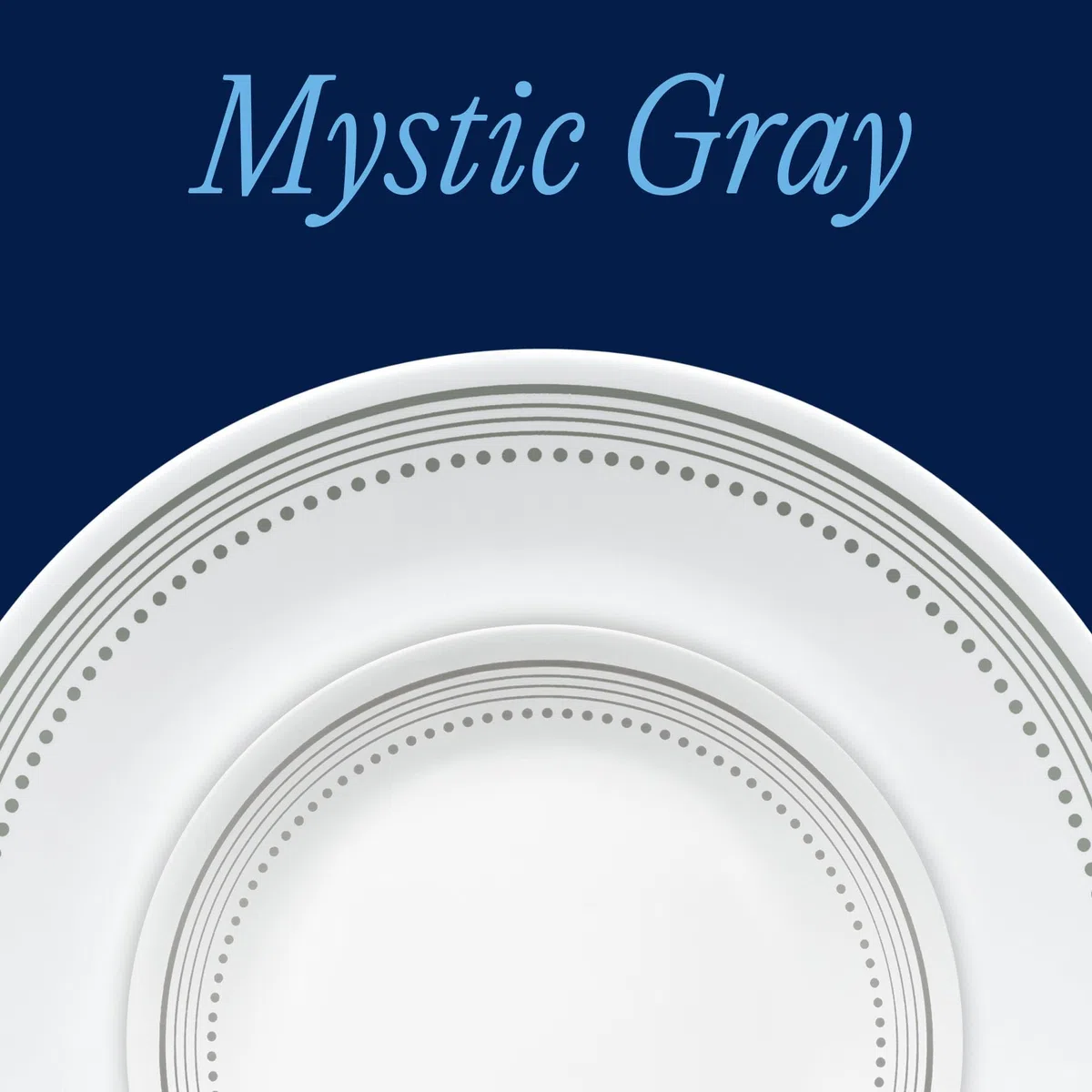 Corelle 18-Piece Dinnerware Service for 6, Chip Resistant, Mystic Gray Geschirr-Set, Glas, Mystisches Grau