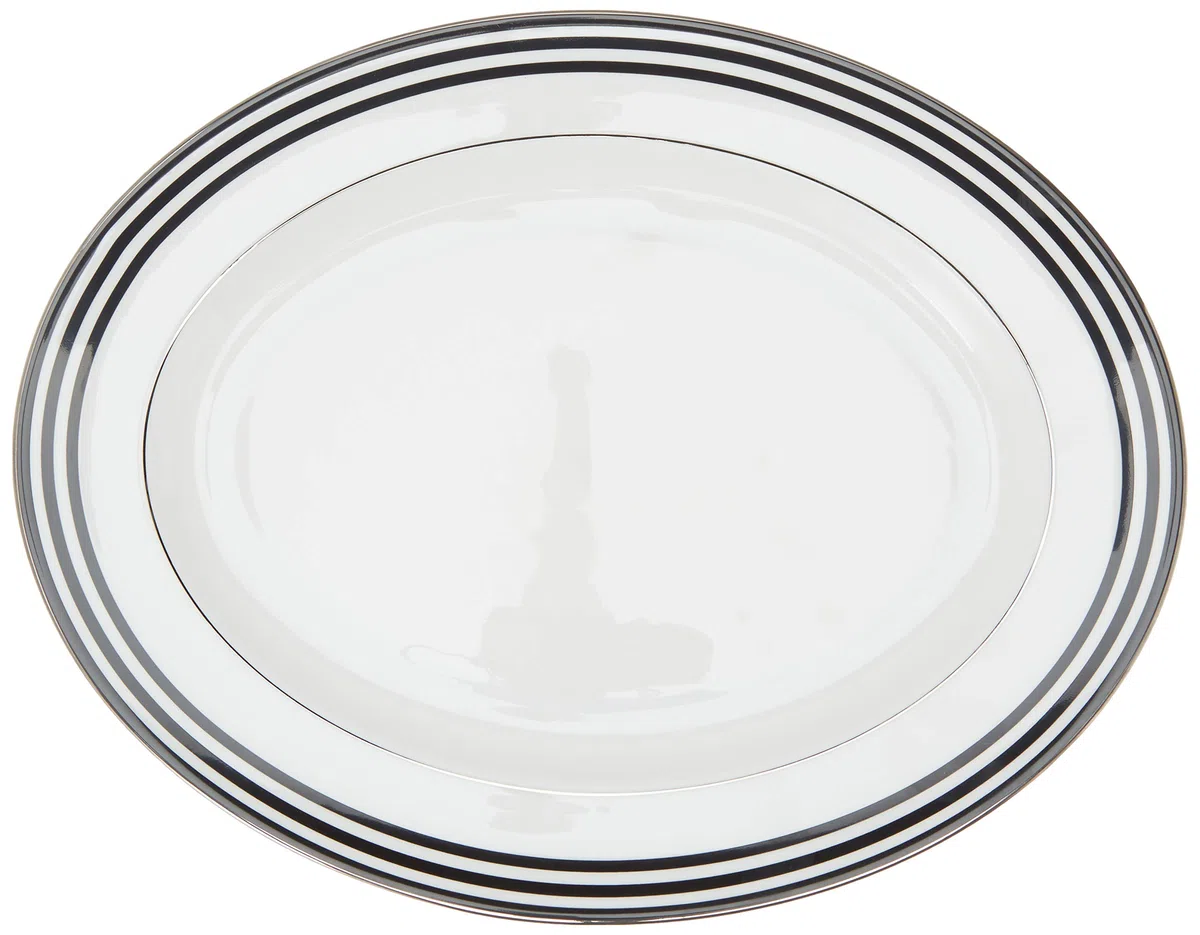 Kate Spade Parker Place ovale Servierplatte, 40,6 cm, 1,8 kg, Blau