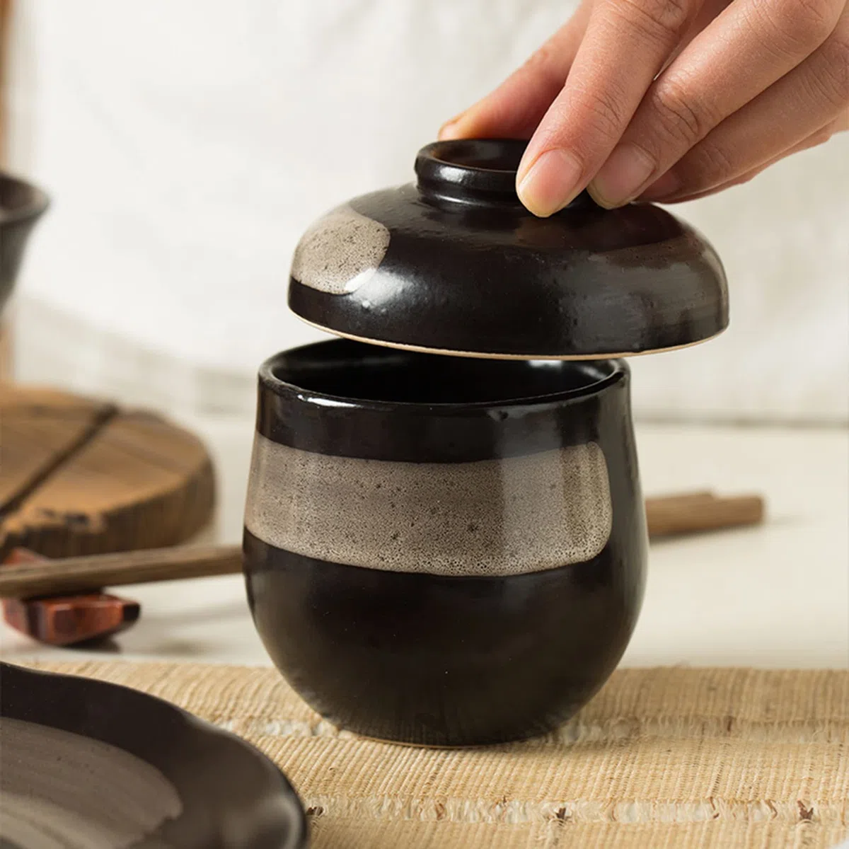 16-Teiliges Japanisches Geschirrset, Steingut-Geschirrset, Retro-Geschirrset Mit Krugbecher, Geschirrset Für 8 Personen, Modernes Geschirrset, Speiseteller, Schüsseln Und Servierplatten