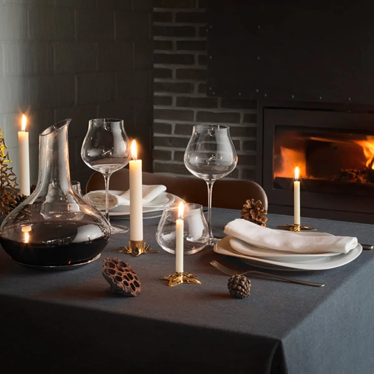 Georg Jensen 10013570 Sky Wein Edelstahl Untersetzer Karaffe, Glas, silber