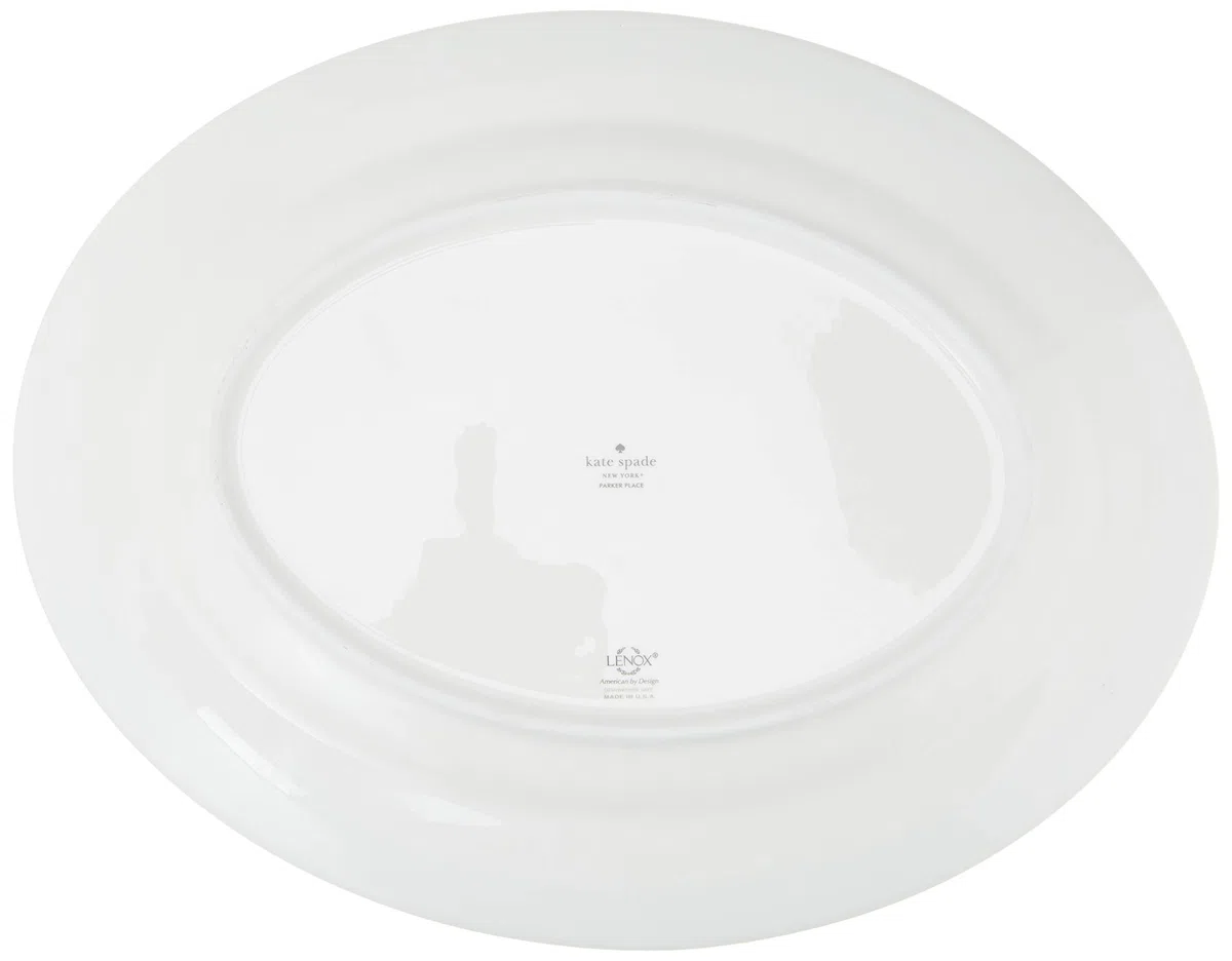 Kate Spade Parker Place ovale Servierplatte, 40,6 cm, 1,8 kg, Blau