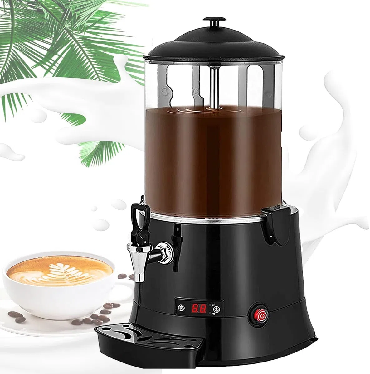 Heißgetränkeautomat Mit Intelligenter Temperaturregelung (30–90 °C) Für Den Gewerblichen Einsatz, Geeignet Für Kakao, Milch, Kaffee, Saft, 10 Liter Fassungsvermögen.