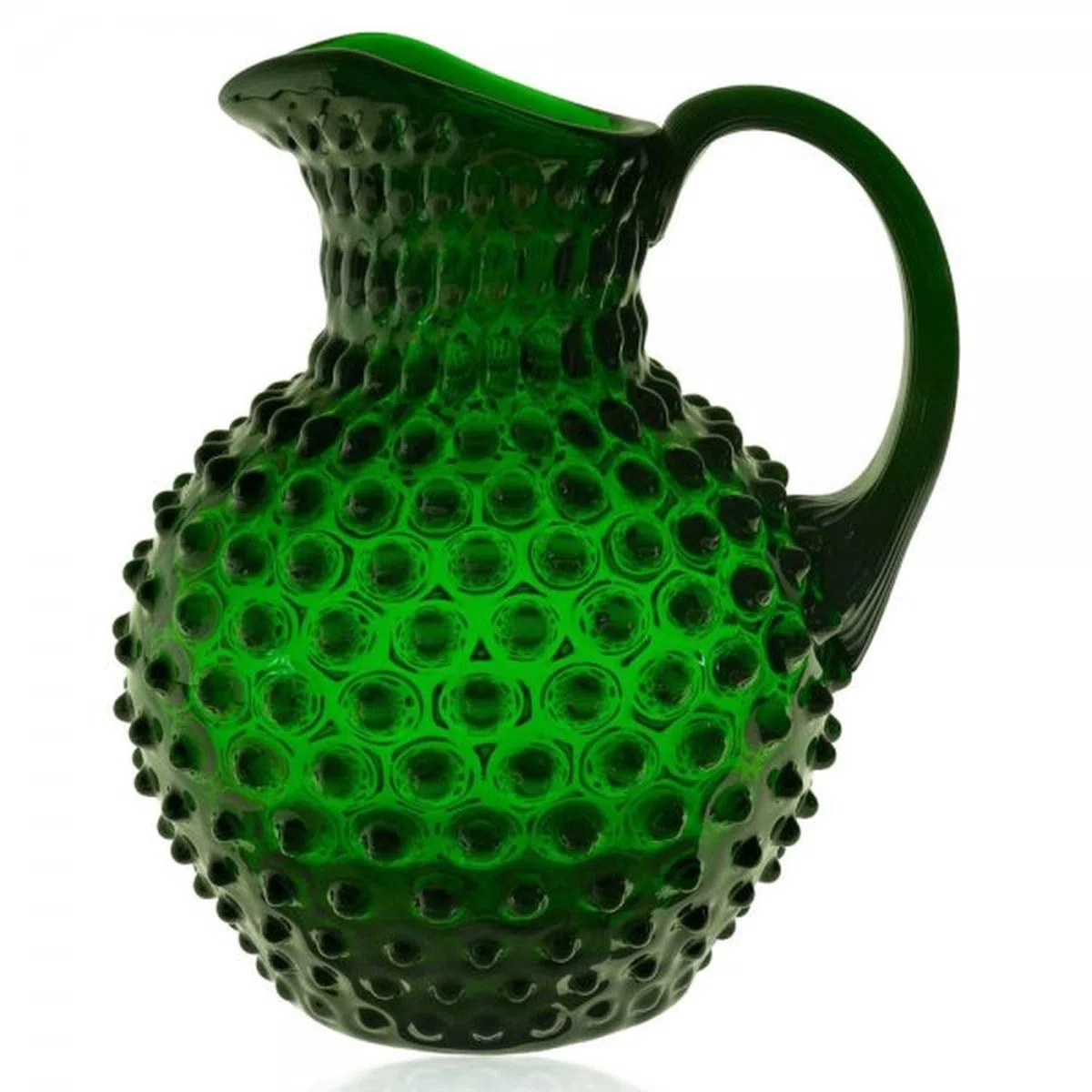 [DL] Dark Green Hobnail Jug 2 L