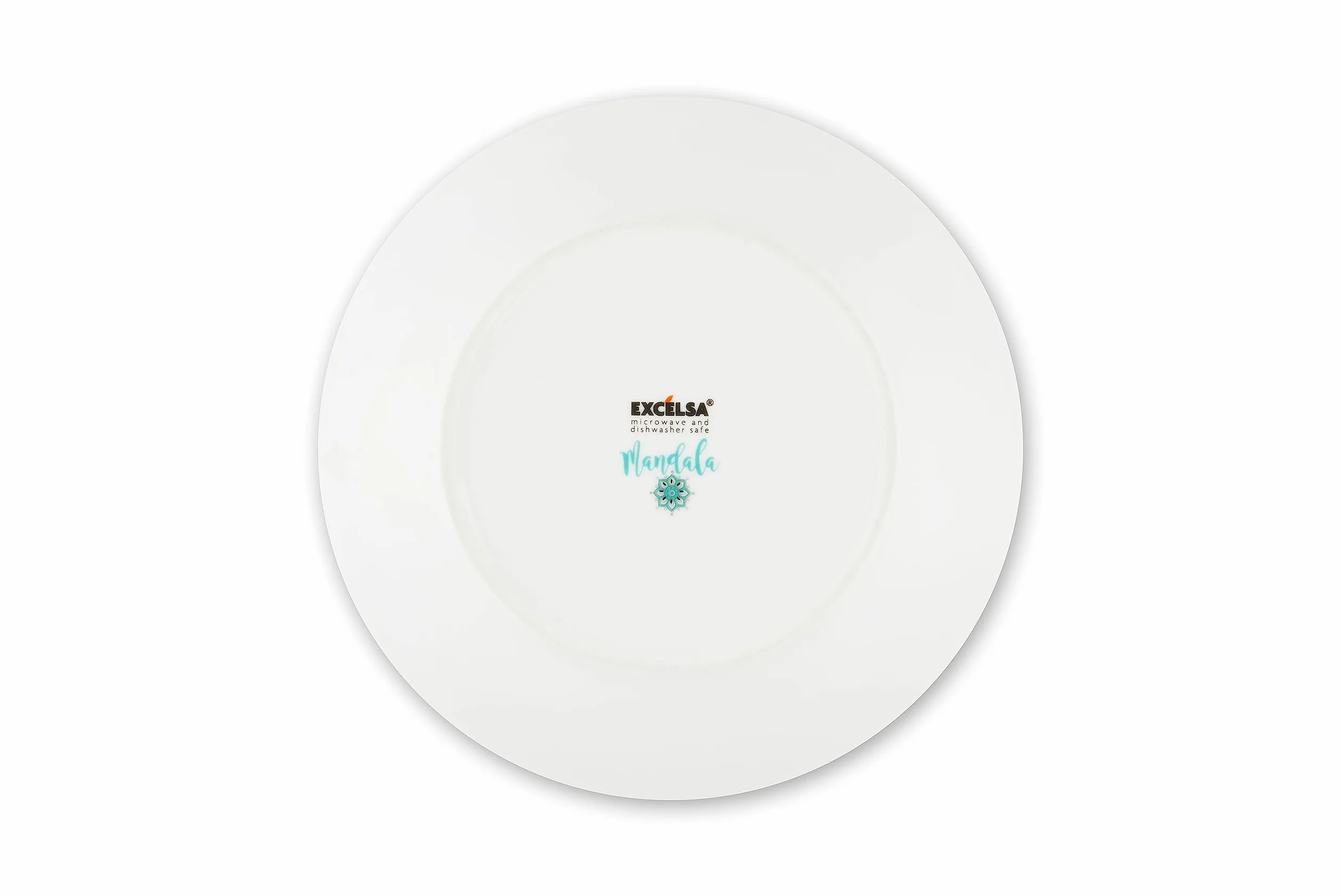 Excelsa Mandala, Tellerservice, 18-teilig, Porzellan, Hellblau/Grau