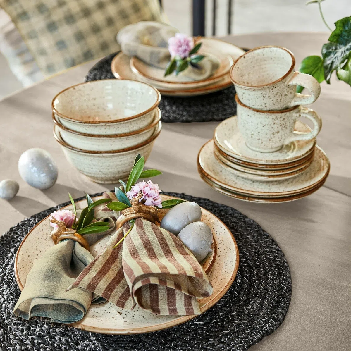 LOBERON Geschirr 30er Set Murray, beige