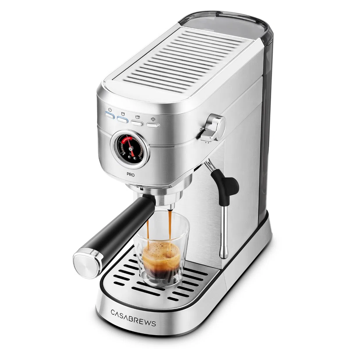 CASABREWS 5418 PRO Kompakte Siebträgermaschine mit 5s Schnellem Aufheizen